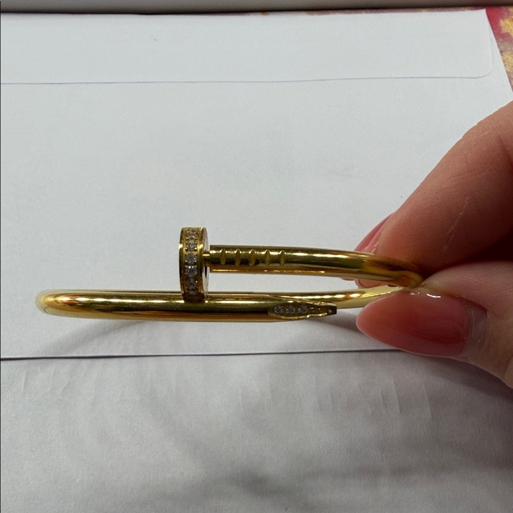 Gold Nail Design Bracelet